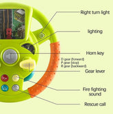 Little Driver Steering Wheel Toy With Music, Games & Vehicle Sounds, For Kids Simulate Driving Car Copilot Steering Wheel - Any 1